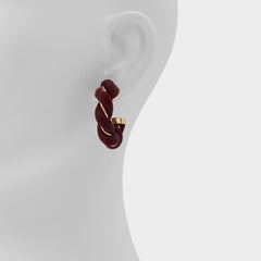 Twists in Bordo - Hoop earrings