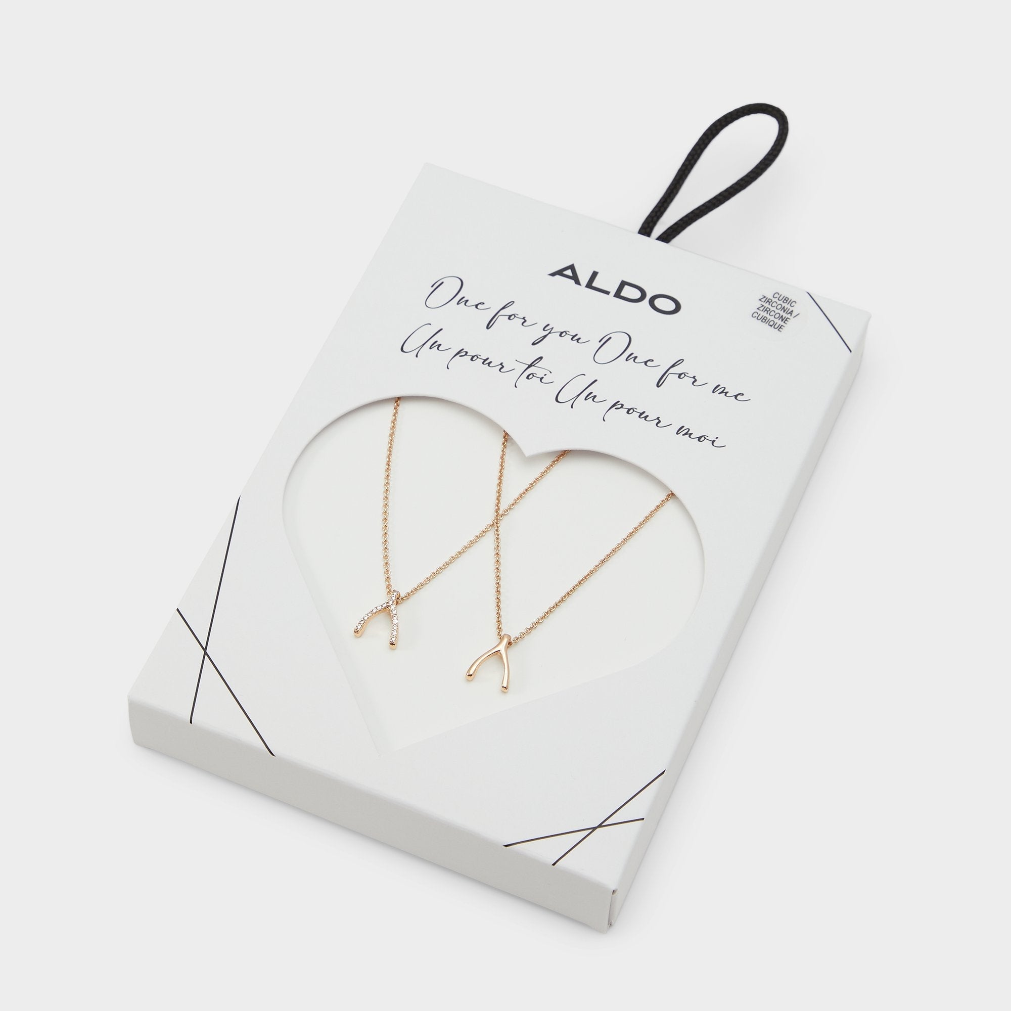 Makeawish Gold/Clear Multi Women's Necklaces - Gift set