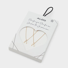 Makeawish Gold/Clear Multi Women's Necklaces - Gift set