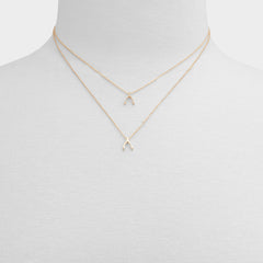 Makeawish Gold/Clear Multi Women's Necklaces - Gift set
