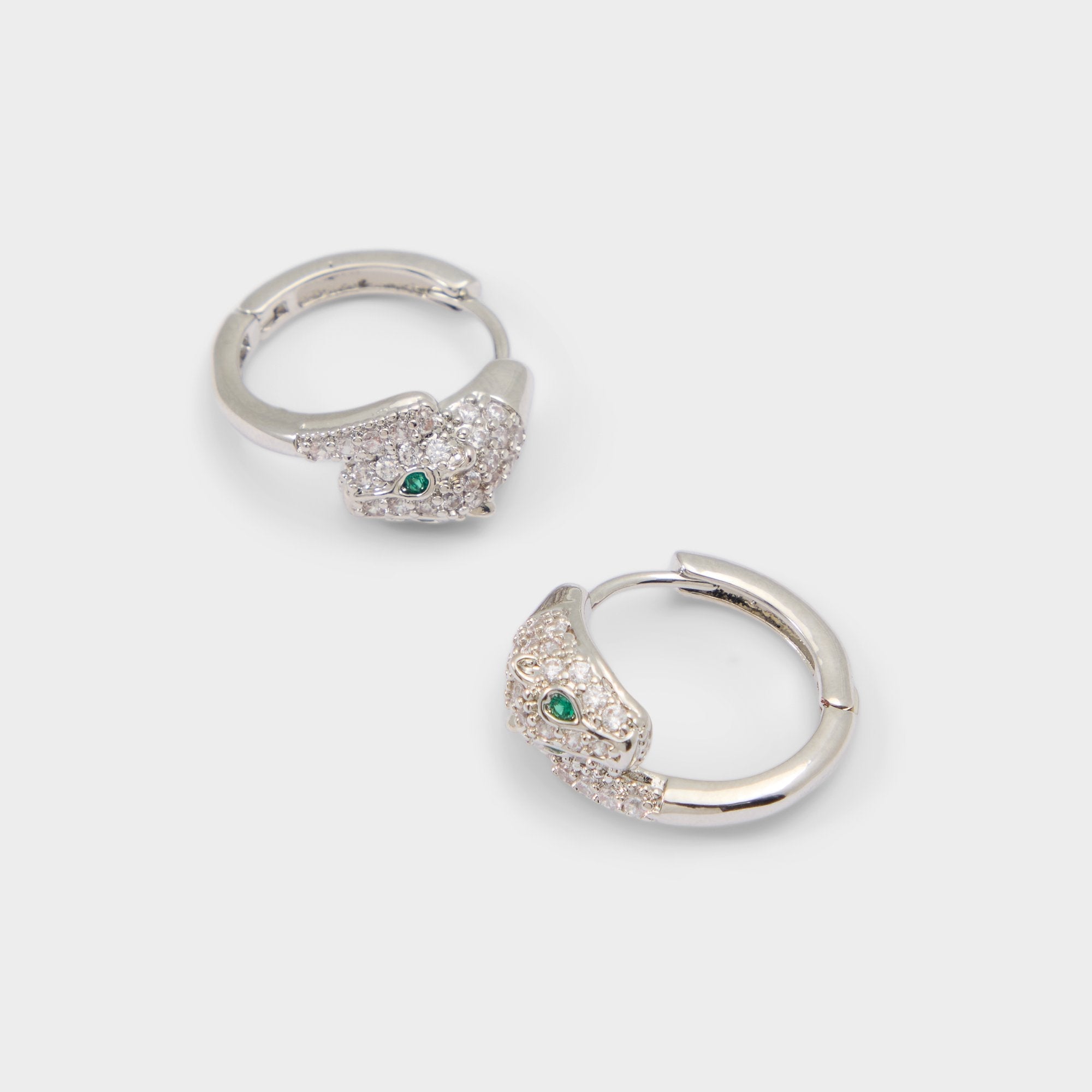 Feraluxe in Silver Clear Multi - Hoop earrings