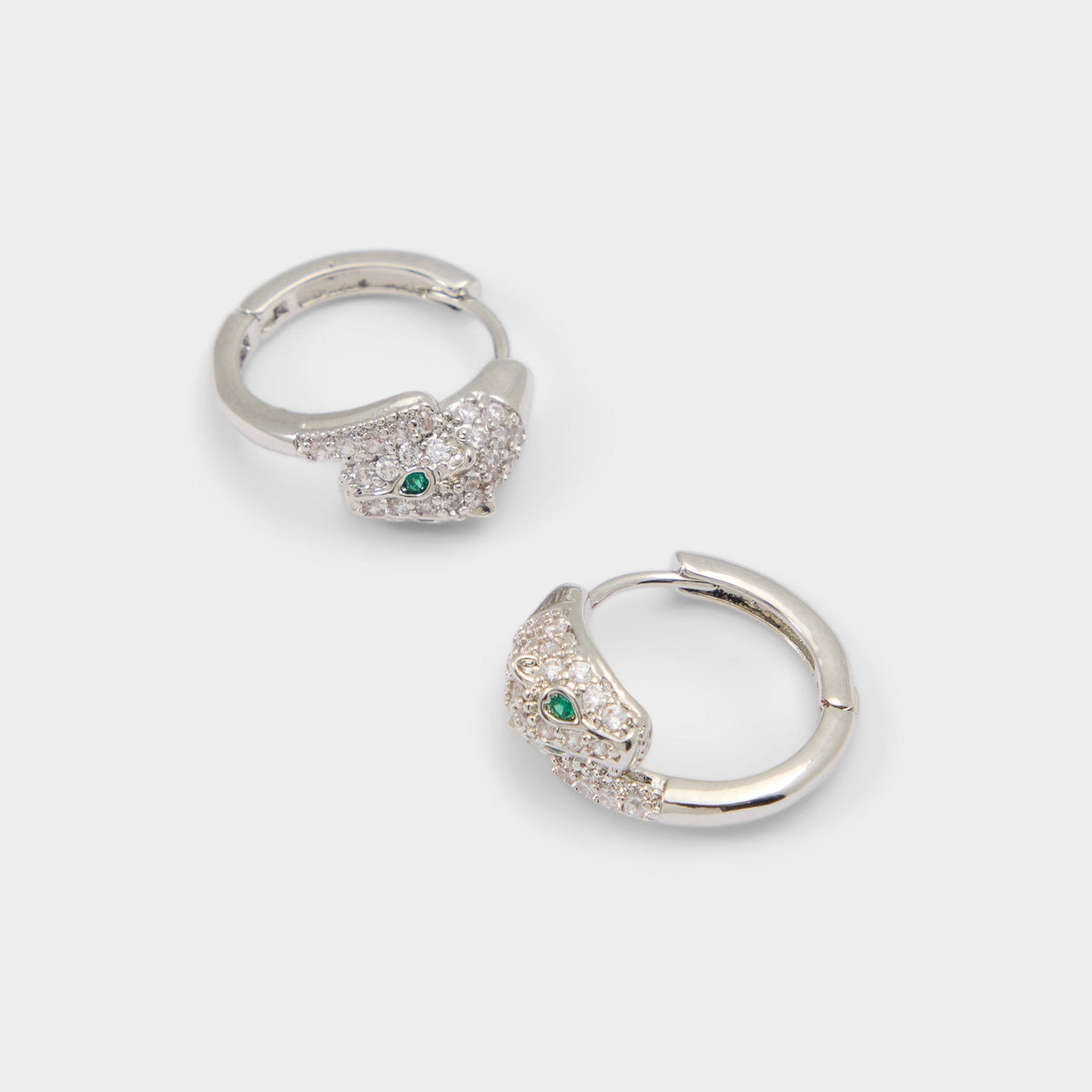 Feraluxe in Silver Clear Multi - Hoop earrings