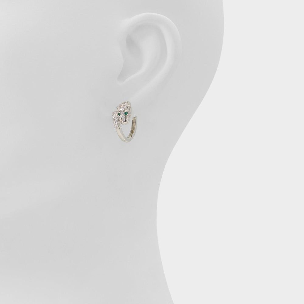 Feraluxe in Silver Clear Multi - Hoop earrings