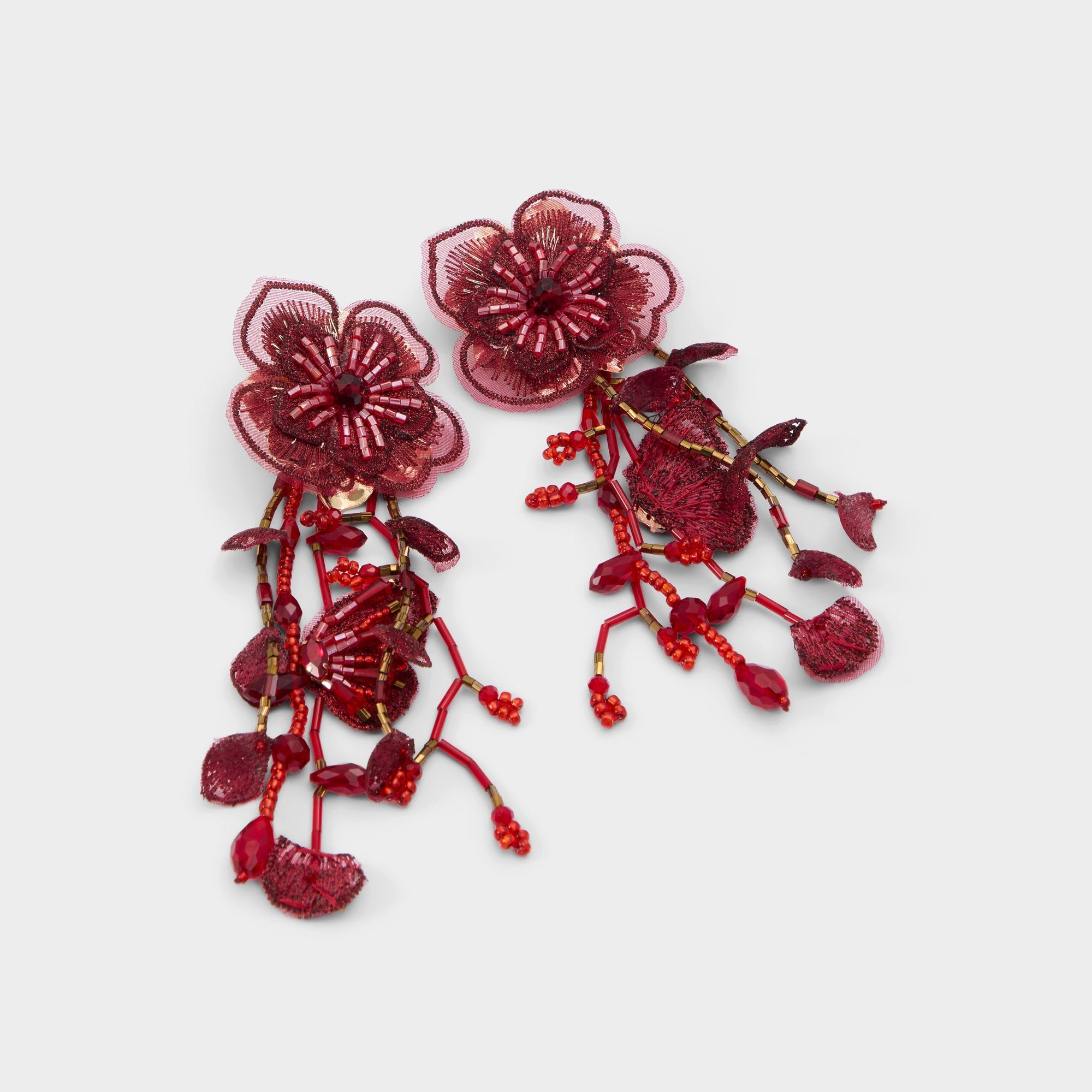 Bloomorra in Bordo - Statement earrings