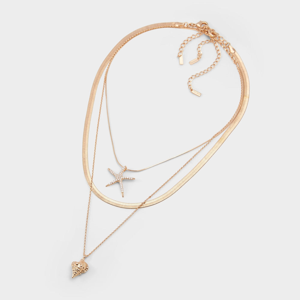 Seascharms Gold/Clear Multi Women's Necklaces - Layered necklace