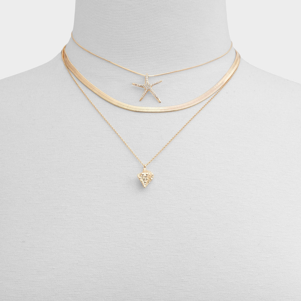 Seascharms Gold/Clear Multi Women's Necklaces - Layered necklace