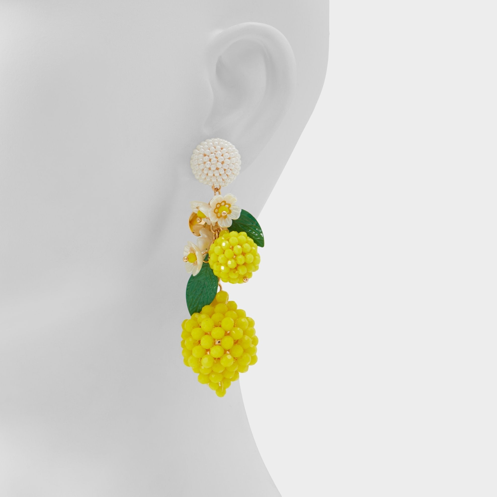 Limonatta Medium Yellow Women's Earrings - Chandelier earrings