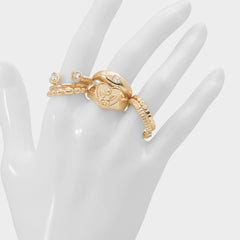 Anngellica in Gold Clear Multi - Multi-finger rings
