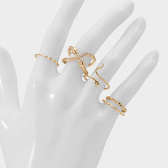 Blancan Gold/Clear Multi Women's Rings - Multi finger rings