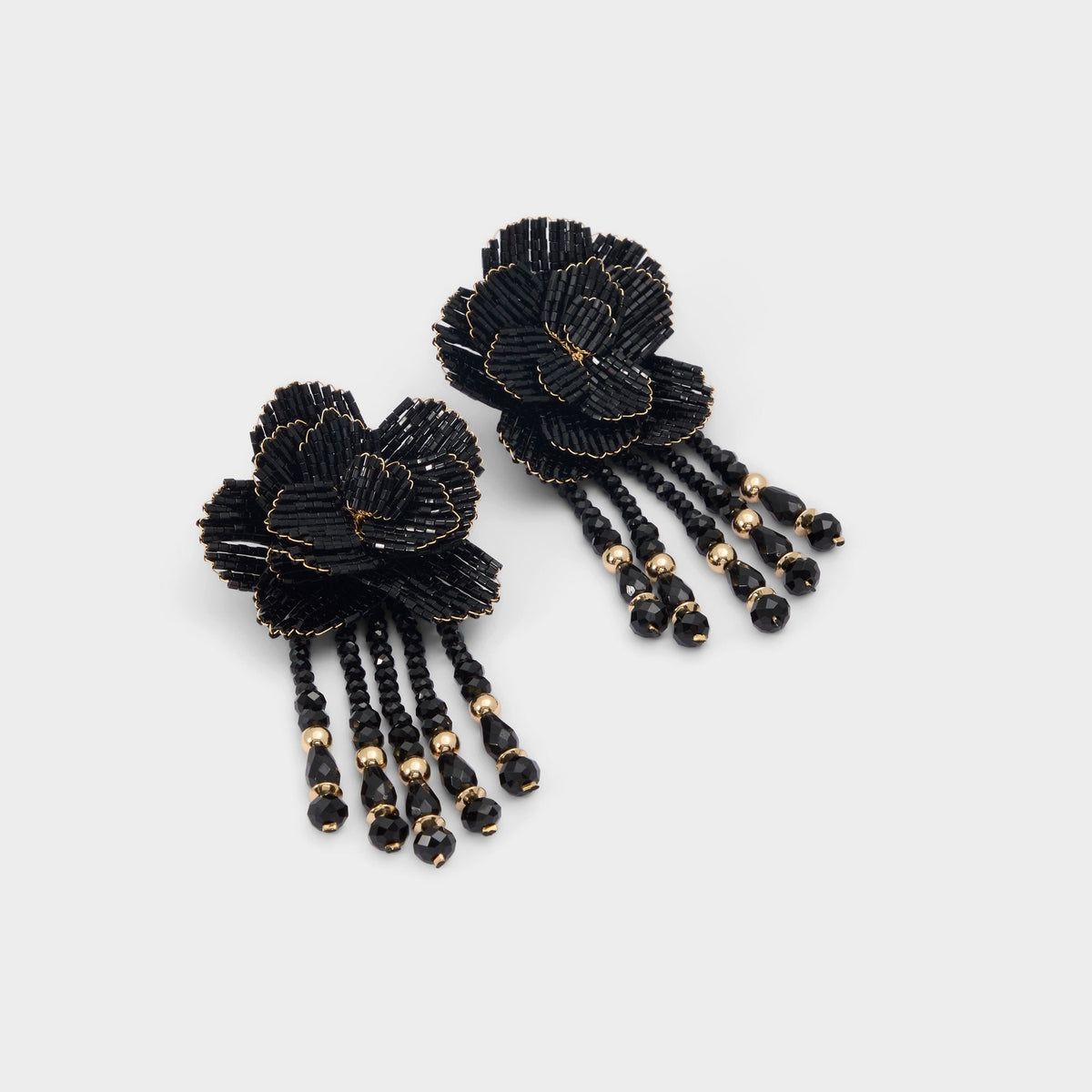 Petalia Black/Gold Multi Women's Earrings - Statement earrings