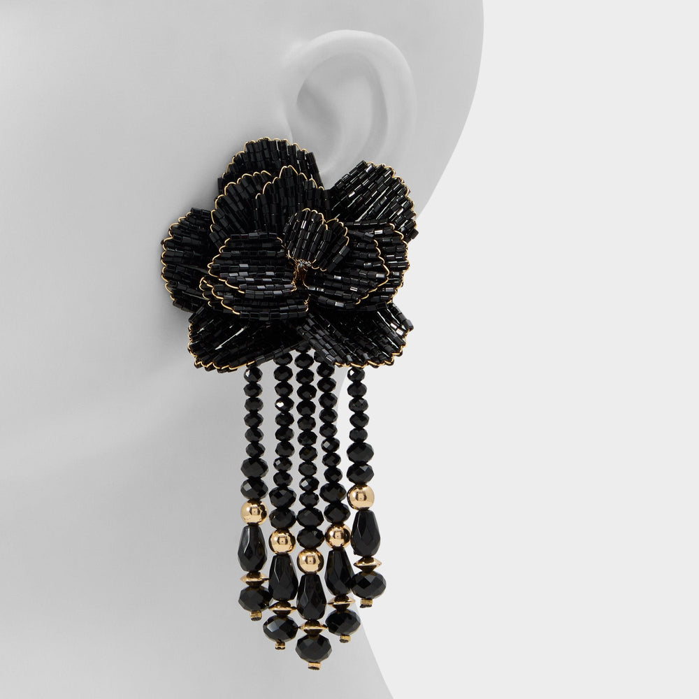 Petalia Black/Gold Multi Women's Earrings - Statement earrings