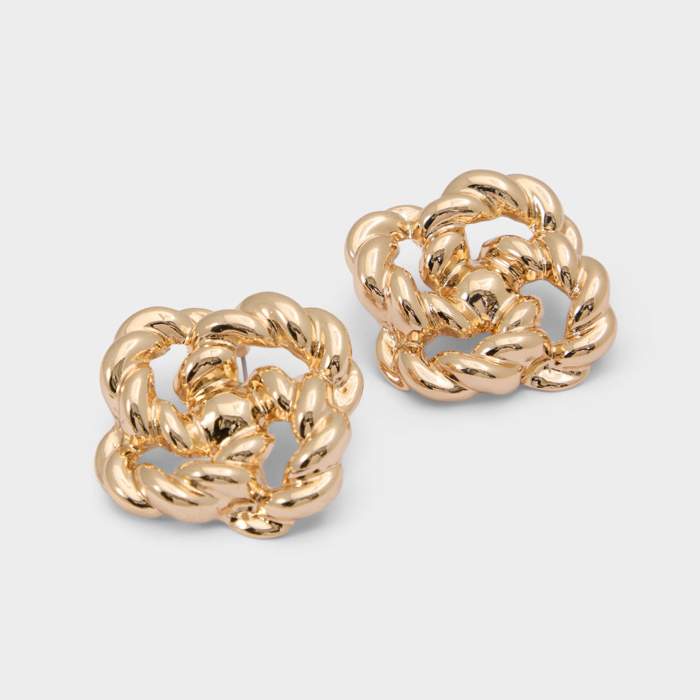 Doubleknot in Gold - Statement earrings