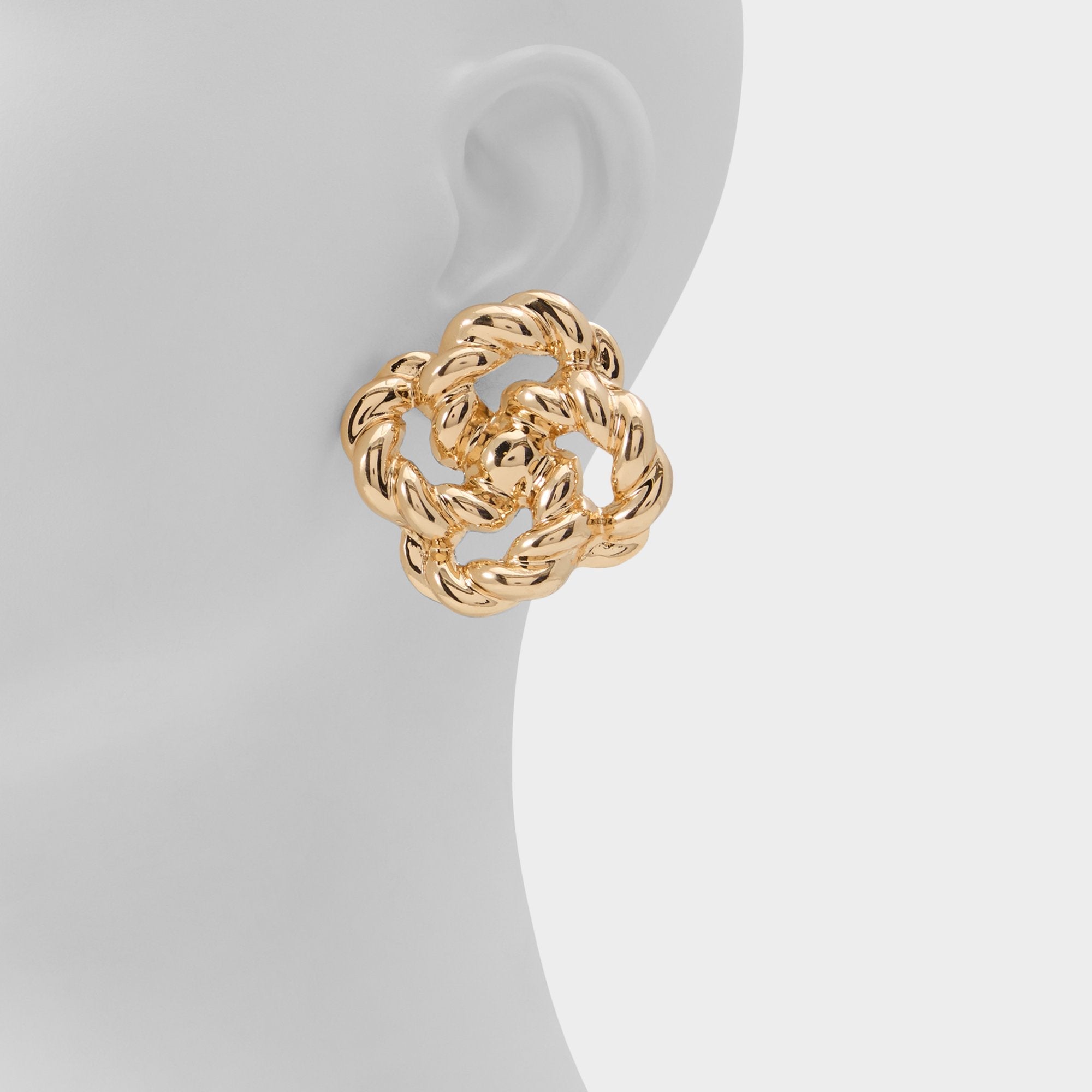 Doubleknot in Gold - Statement earrings