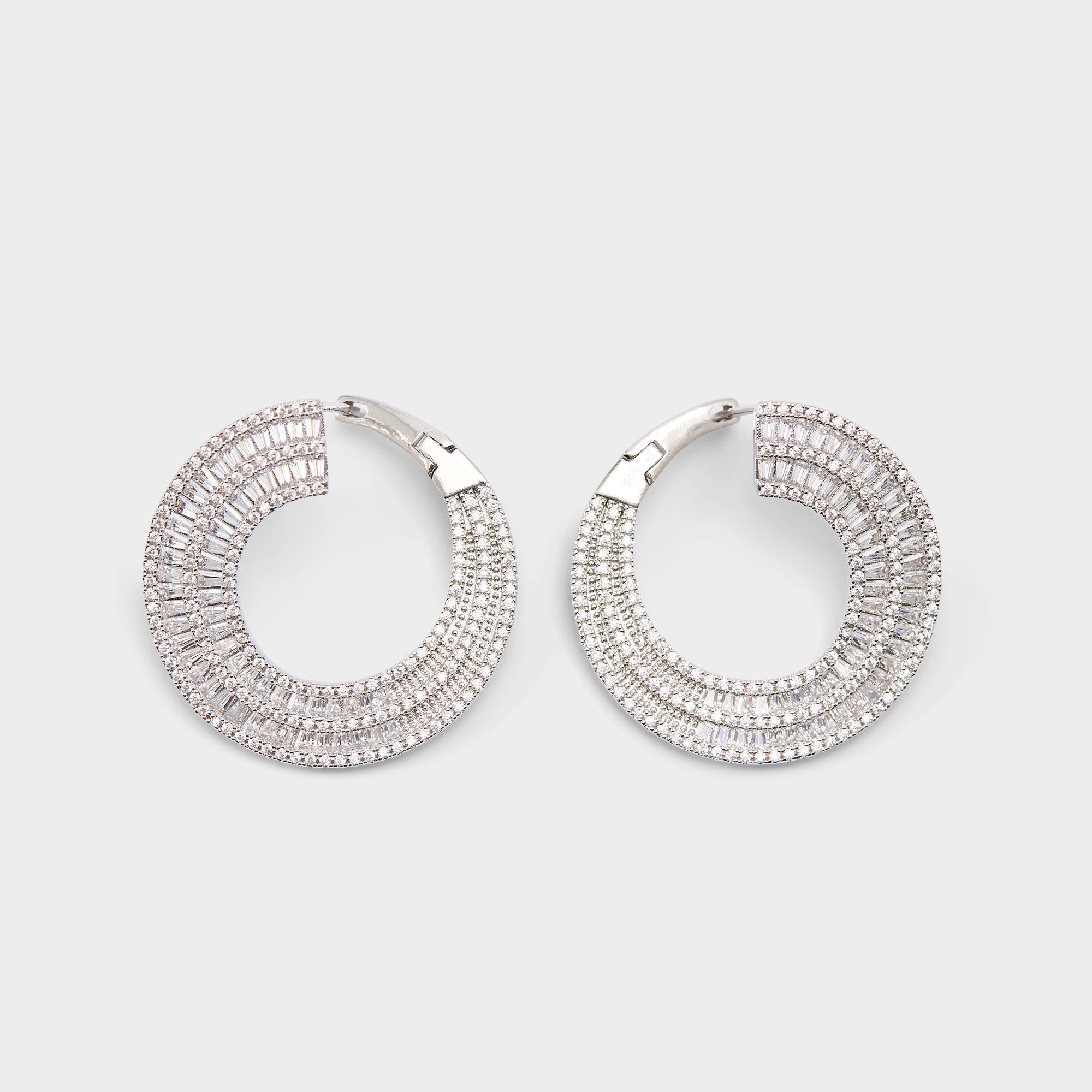 Caldy Silver/Clear Multi Women's Earrings - Hoop earrings