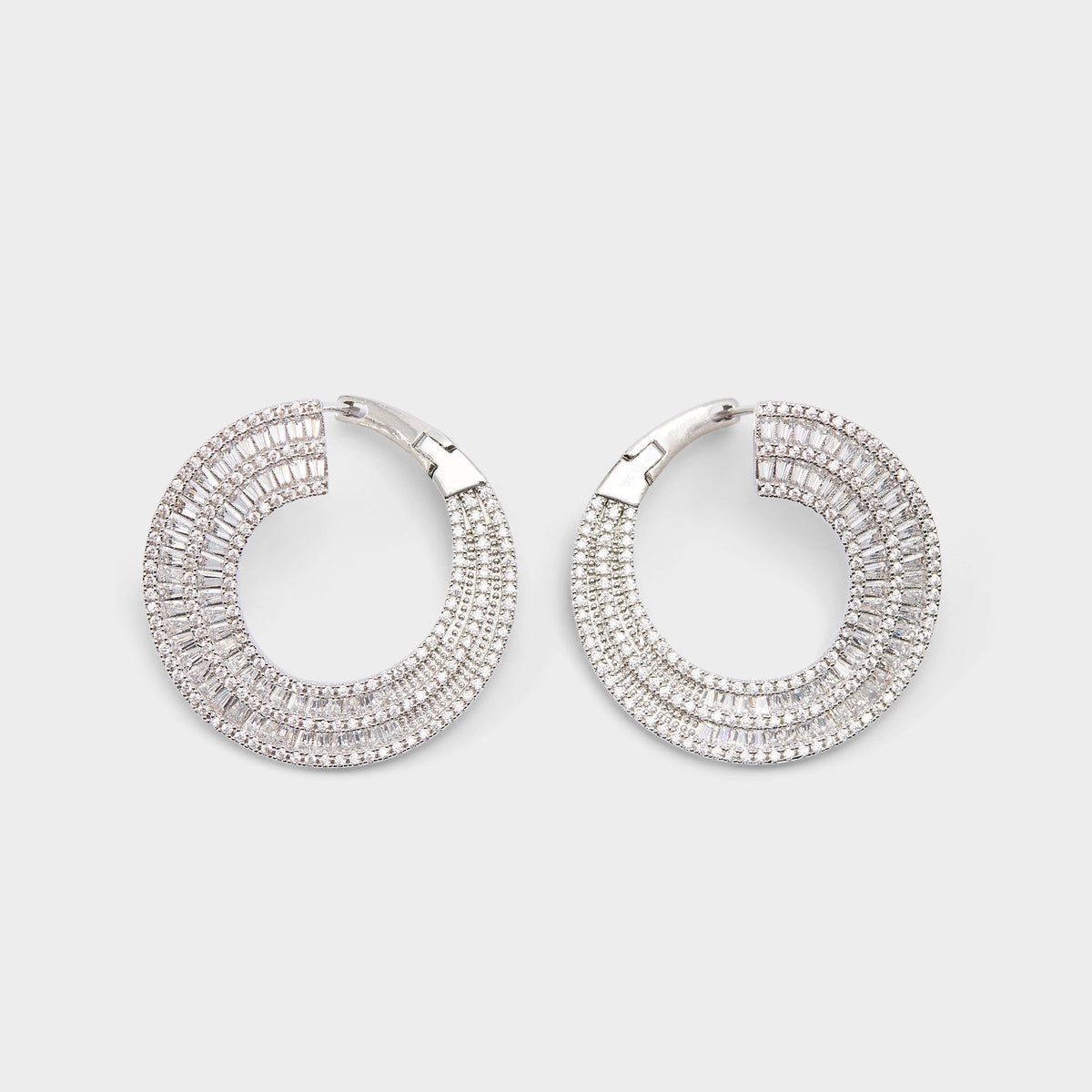 Caldy Silver/Clear Multi Women's Earrings - Hoop earrings