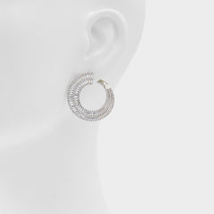 Caldy Silver/Clear Multi Women's Earrings - Hoop earrings