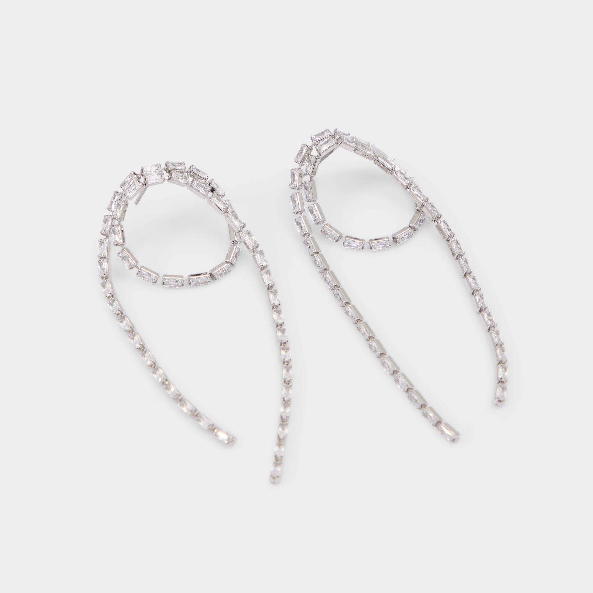 Wude in Silver Clear Multi - Chandelier earrings