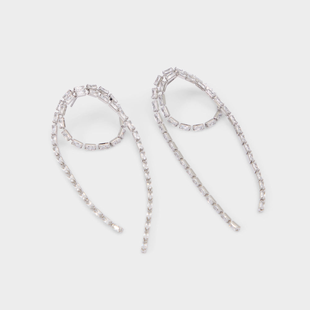 Wude in Silver Clear Multi - Chandelier earrings