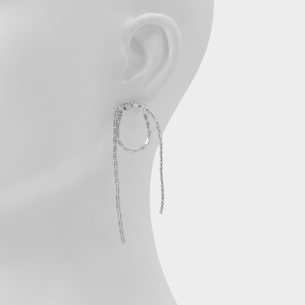 Wude in Silver Clear Multi - Chandelier earrings