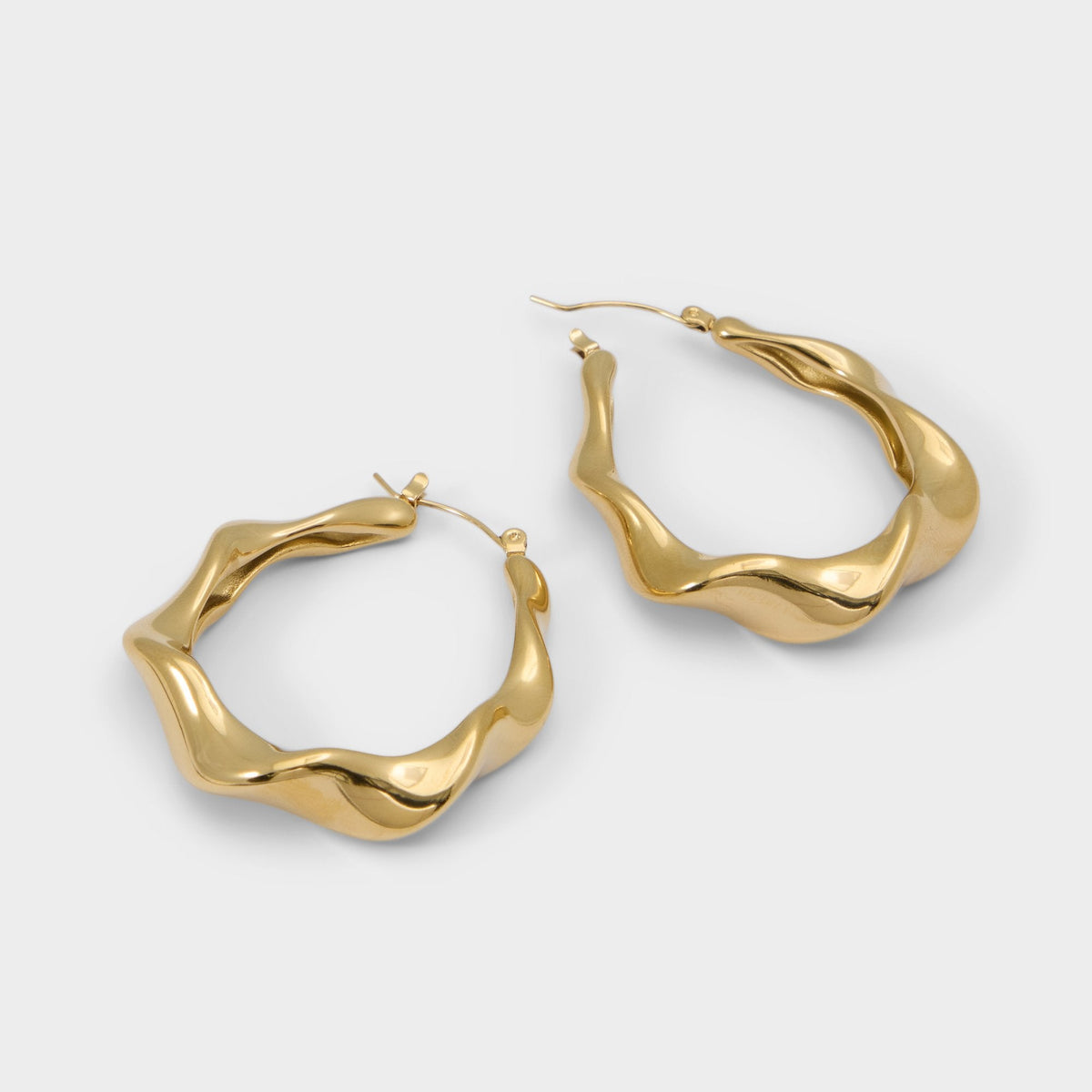Patroklos Gold Women's Earrings - Hoop earrings