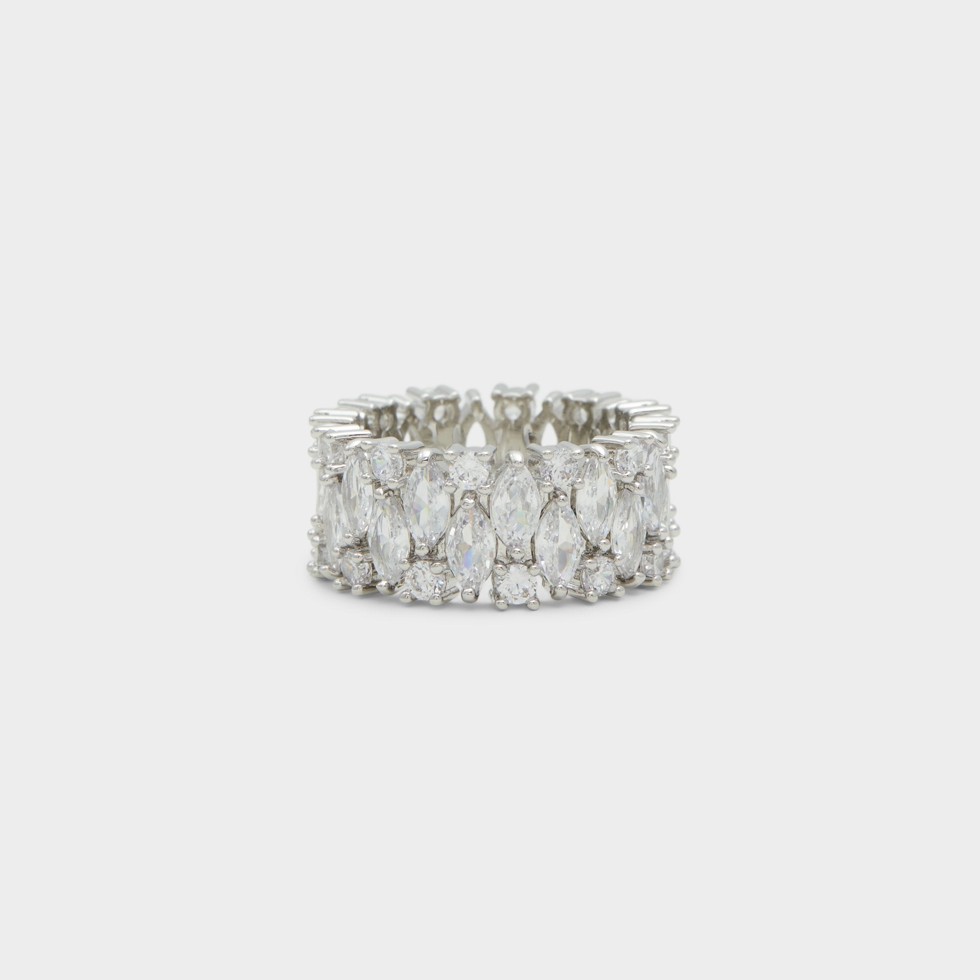 Nikka Silver/Clear Multi Women's Cubic Zirconia - Ring