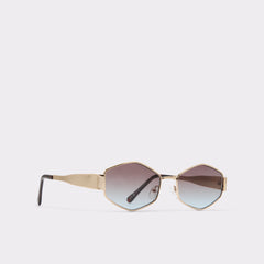 Rilibaen Gold Women's Round - Sunglasses