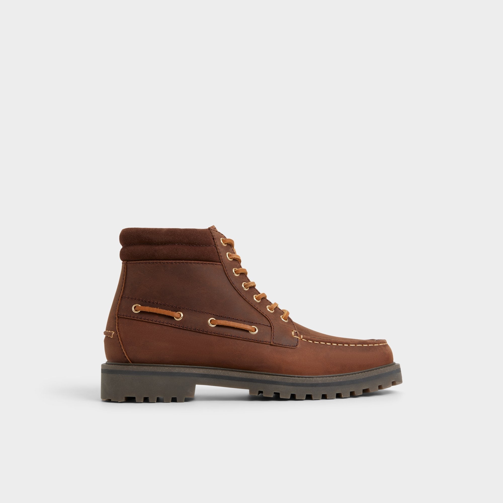 Lug sole Farrell in Medium Brown - Combat boot