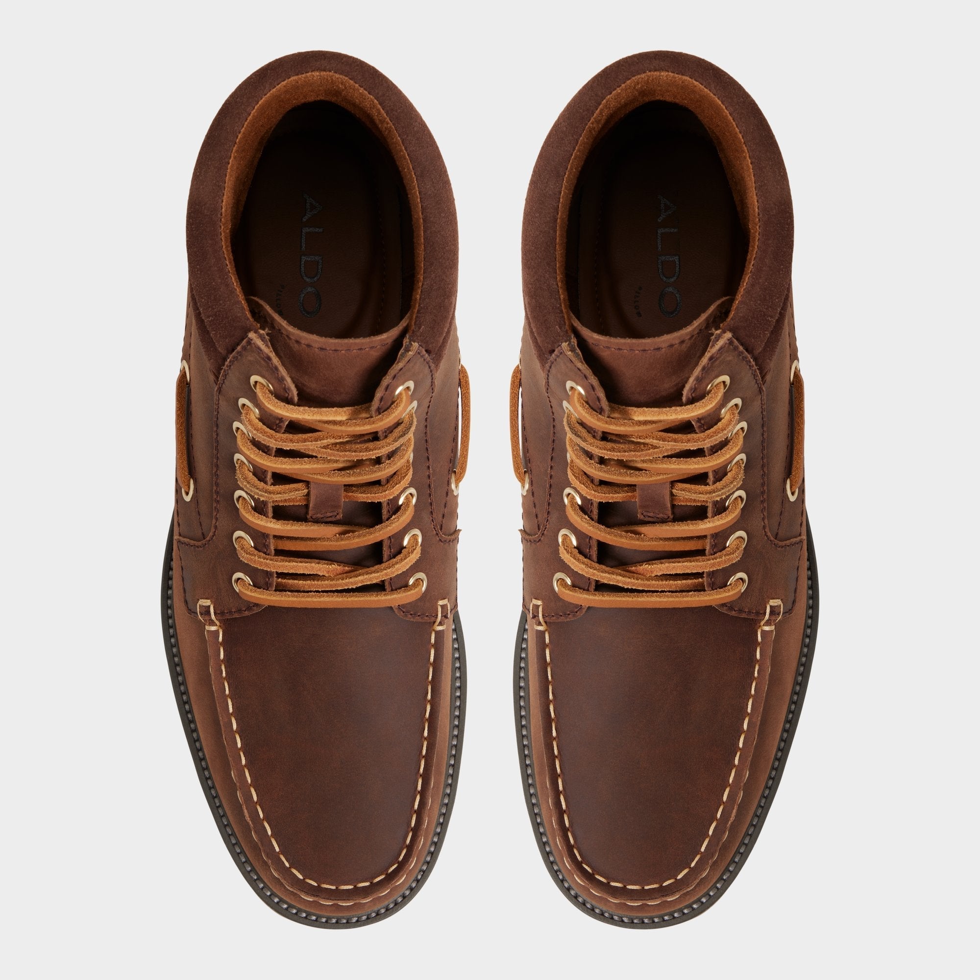 Lug sole Farrell in Medium Brown - Combat boot
