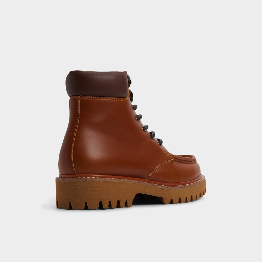 Grier in Cognac - Combat boot Lug sole