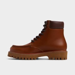 Grier in Cognac - Combat boot Lug sole