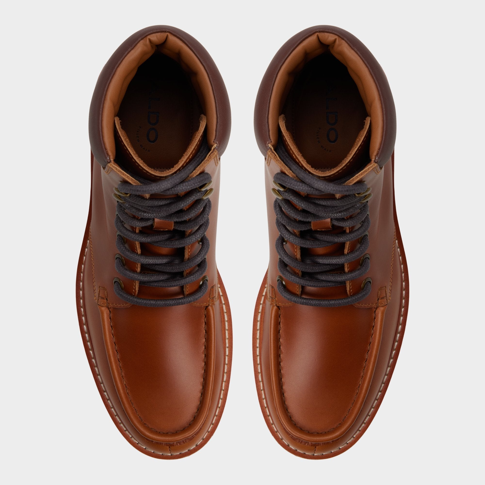 Grier in Cognac - Combat boot Lug sole