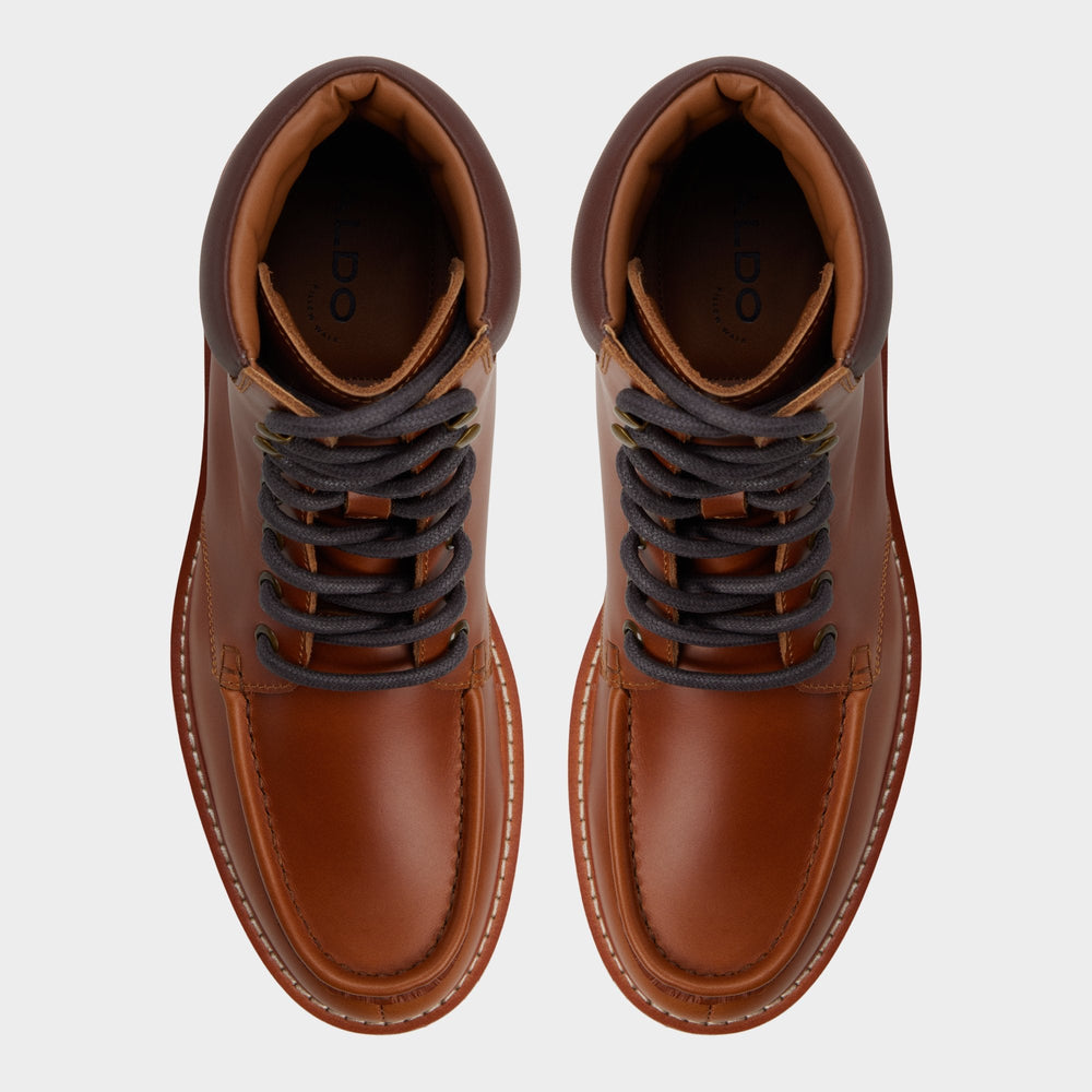 Grier in Cognac - Combat boot Lug sole