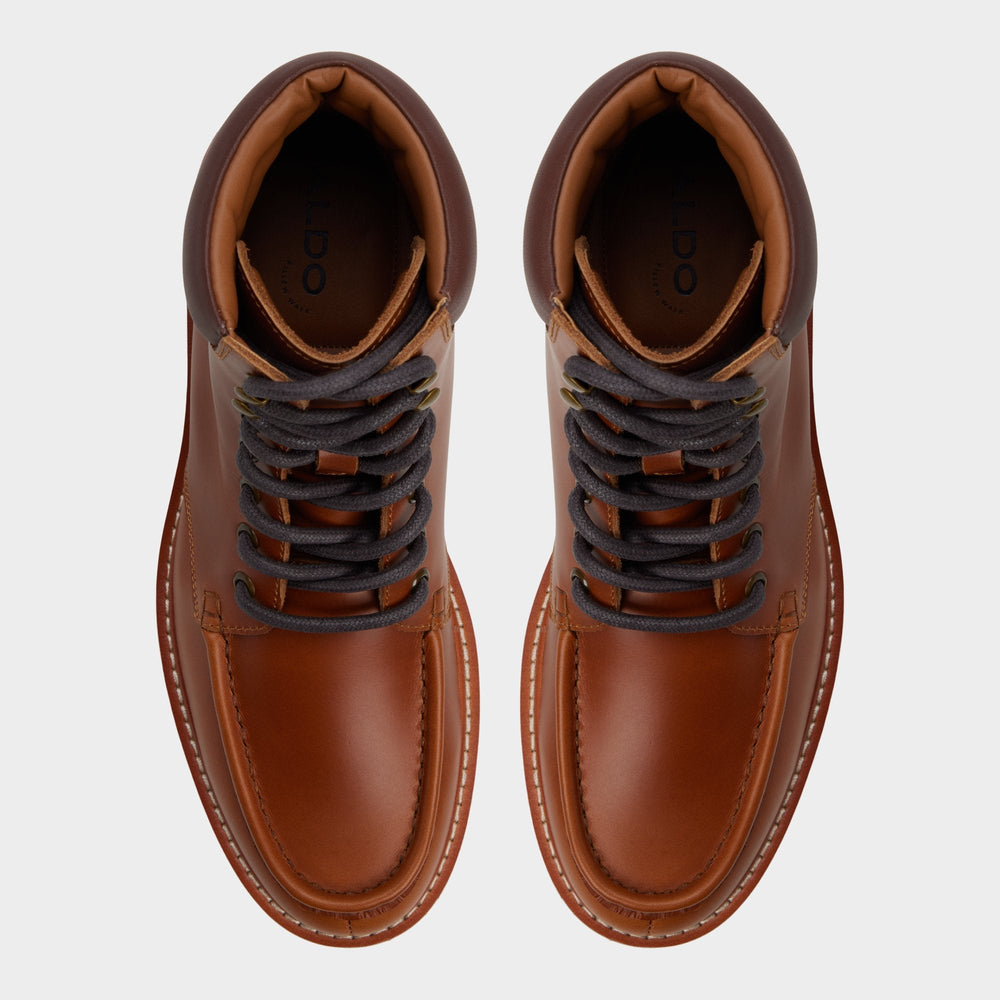 Grier in Cognac - Combat boot Lug sole