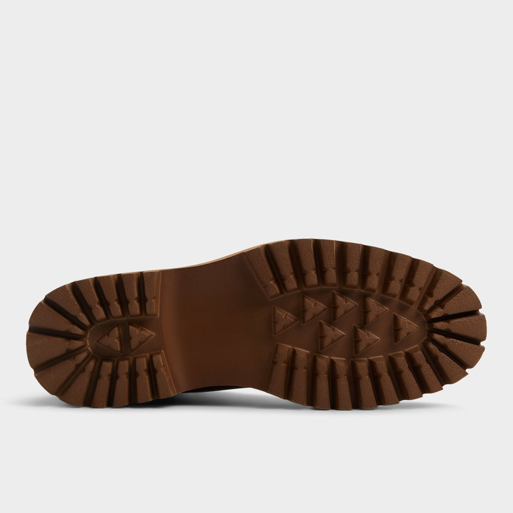 Grier in Cognac - Combat boot Lug sole