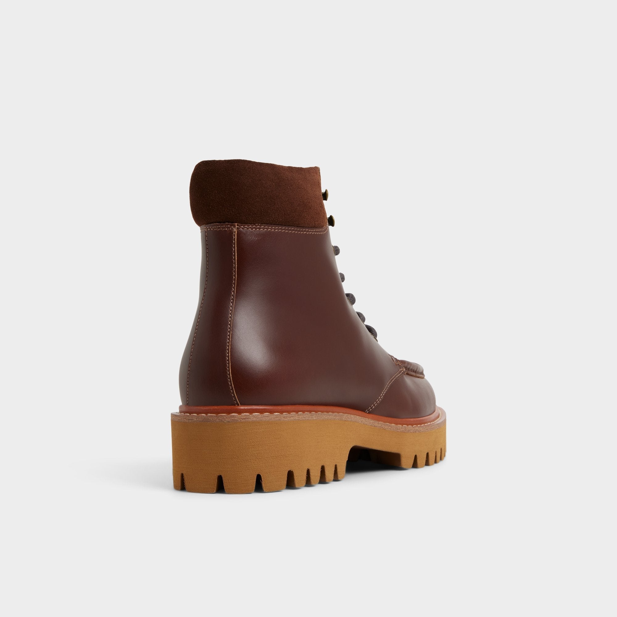 Grier in Medium Brown - Combat boot Lug sole