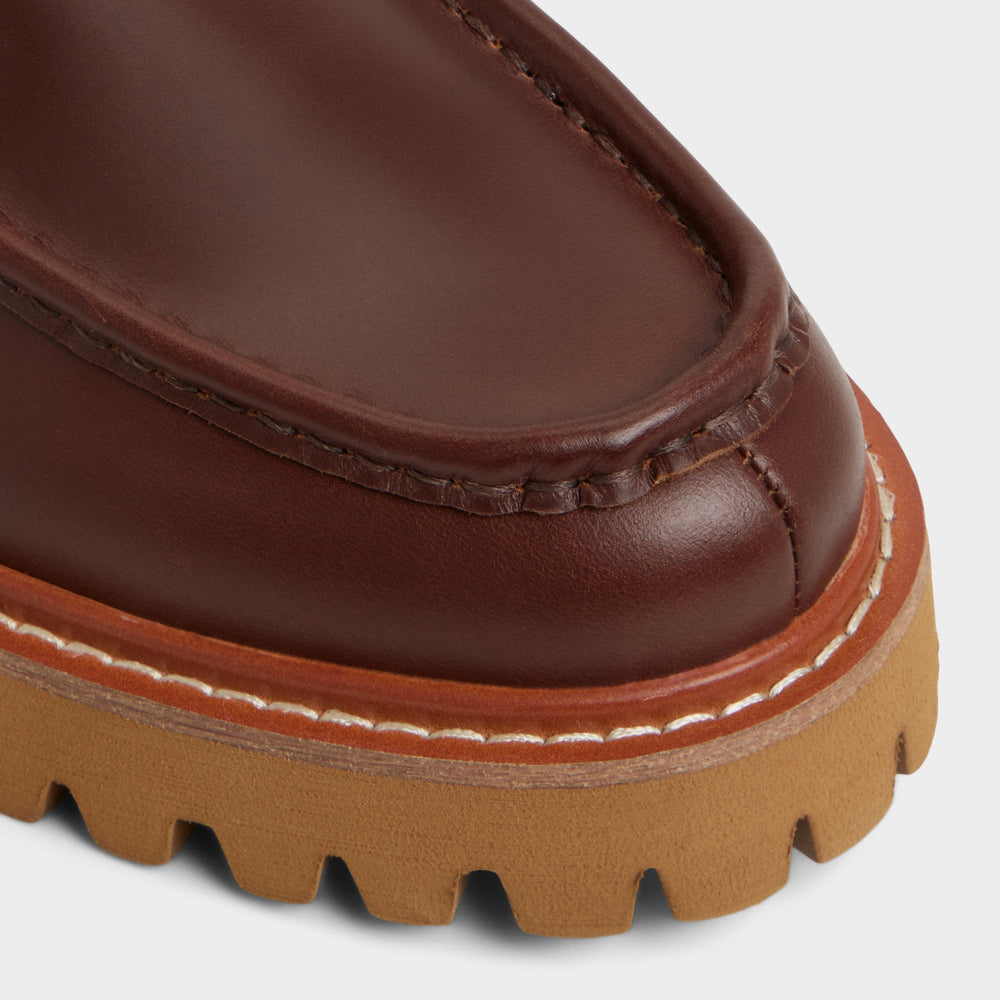 Grier in Medium Brown - Combat boot Lug sole