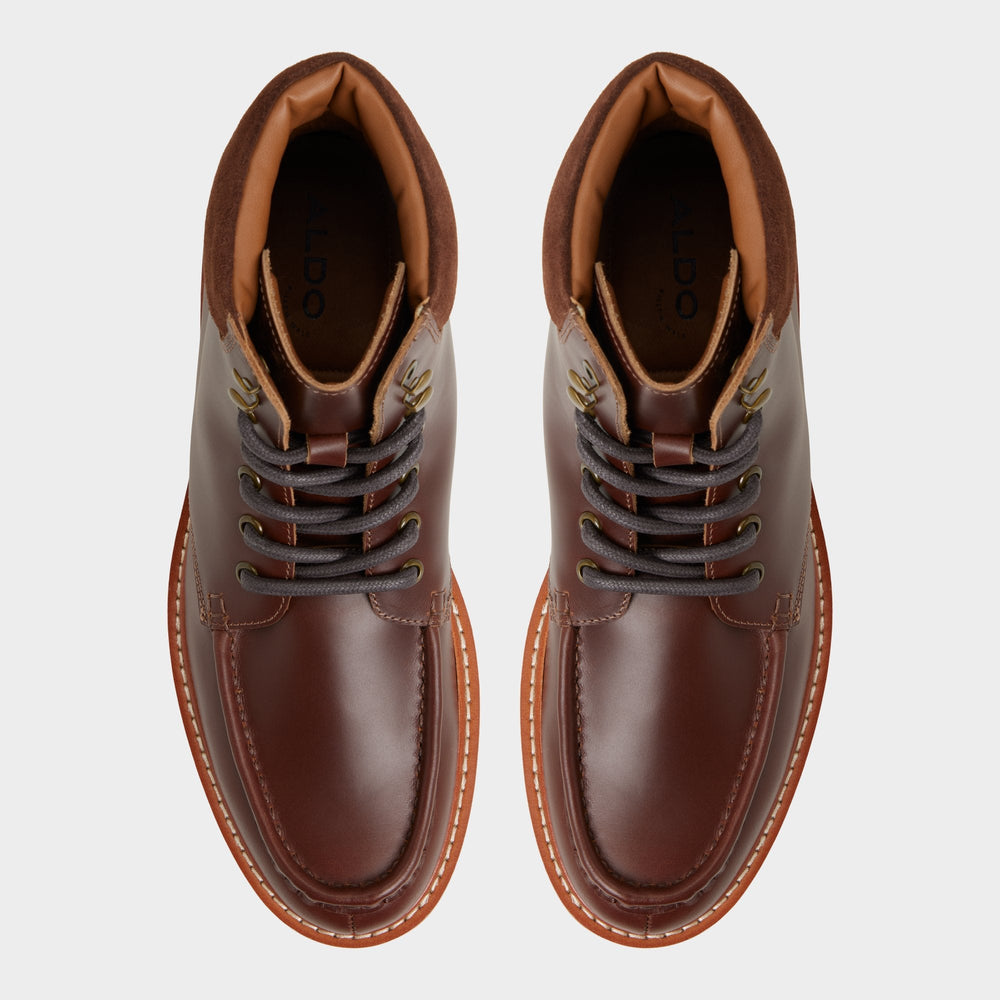 Grier in Medium Brown - Combat boot Lug sole