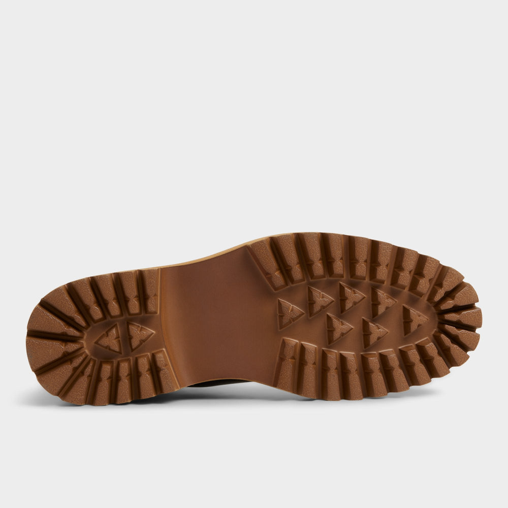 Grier in Medium Brown - Combat boot Lug sole