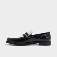 Kieran Black/White Men's Dress Shoes - Loafer