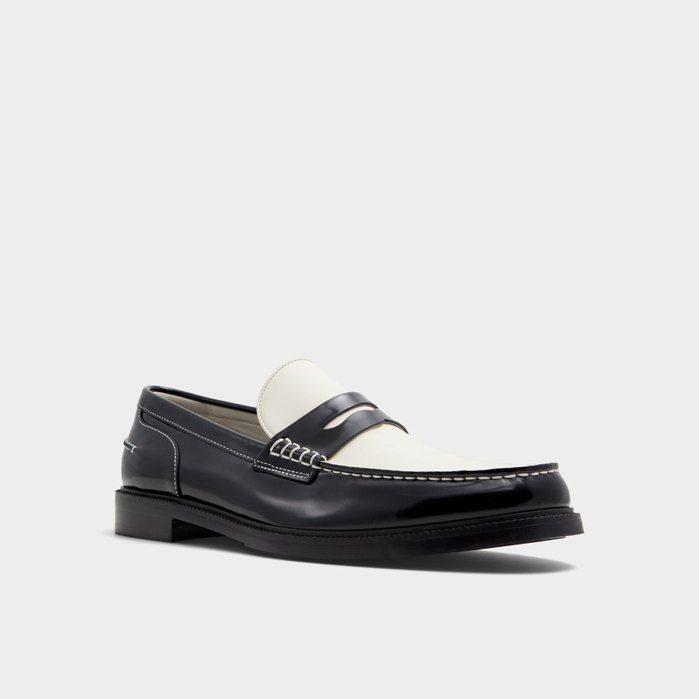 Kieran Black/White Men's Dress Shoes - Loafer