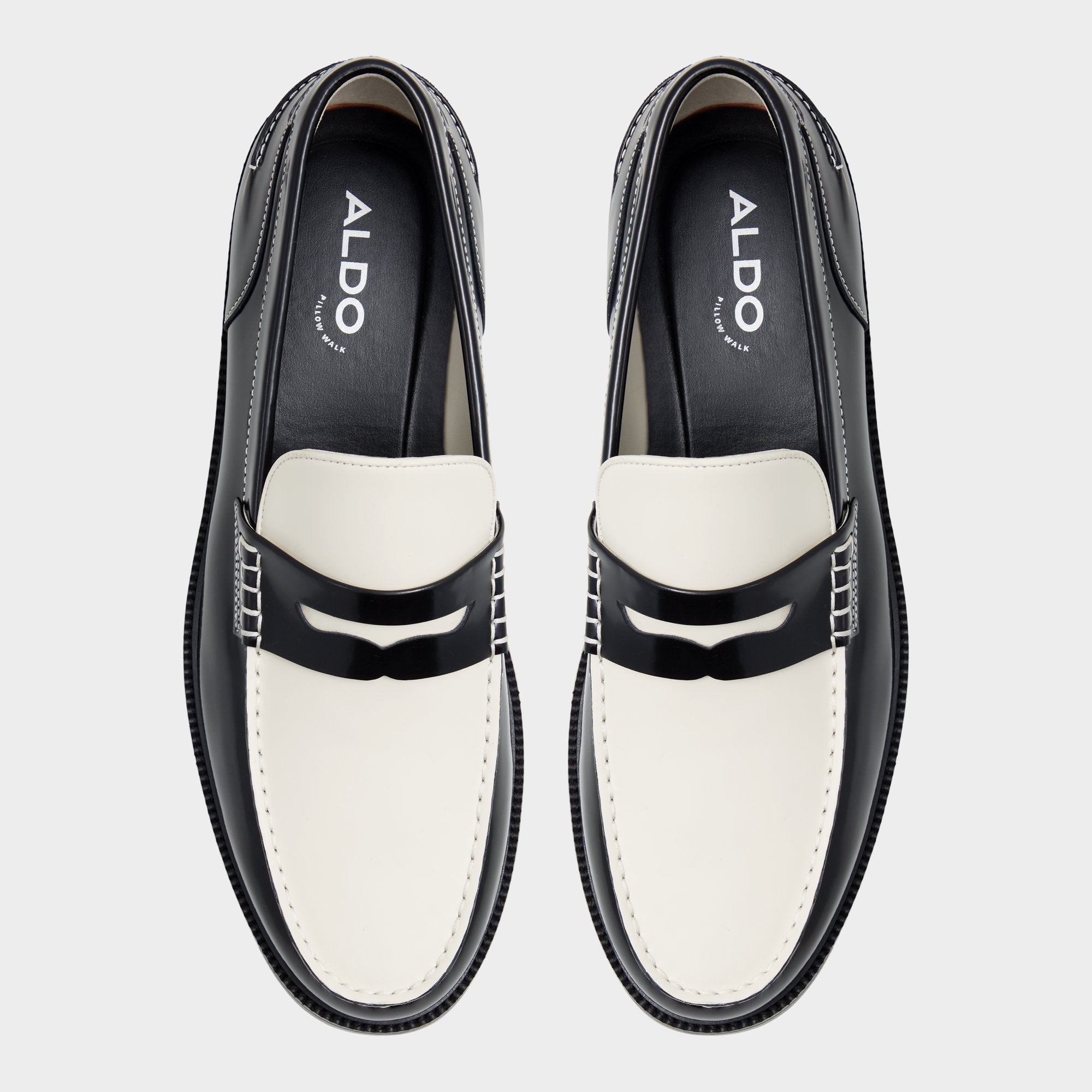 Kieran Black/White Men's Dress Shoes - Loafer