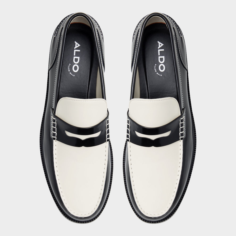 Kieran Black/White Men's Dress Shoes - Loafer