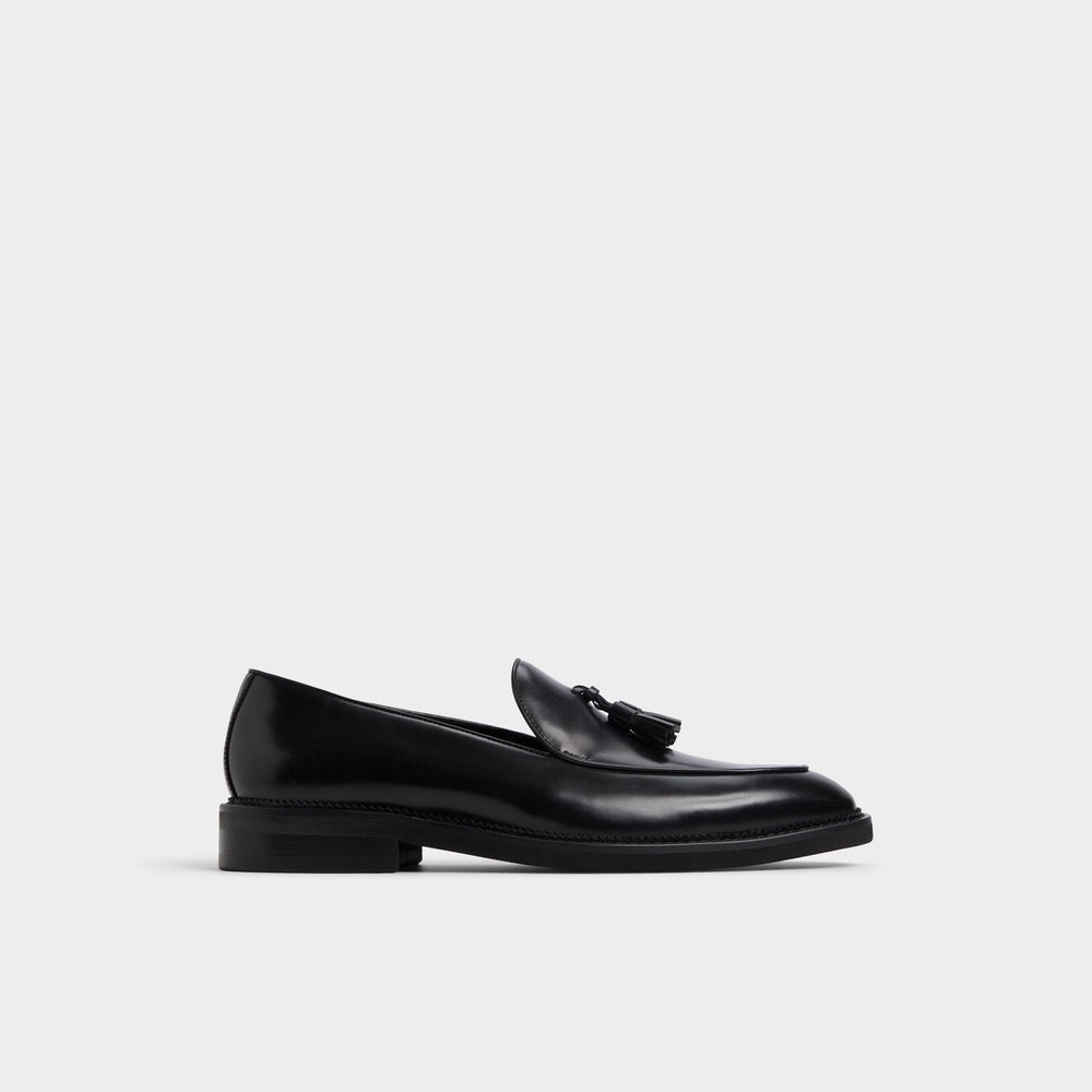 Portos Black Men's Dress Shoes - Loafer
