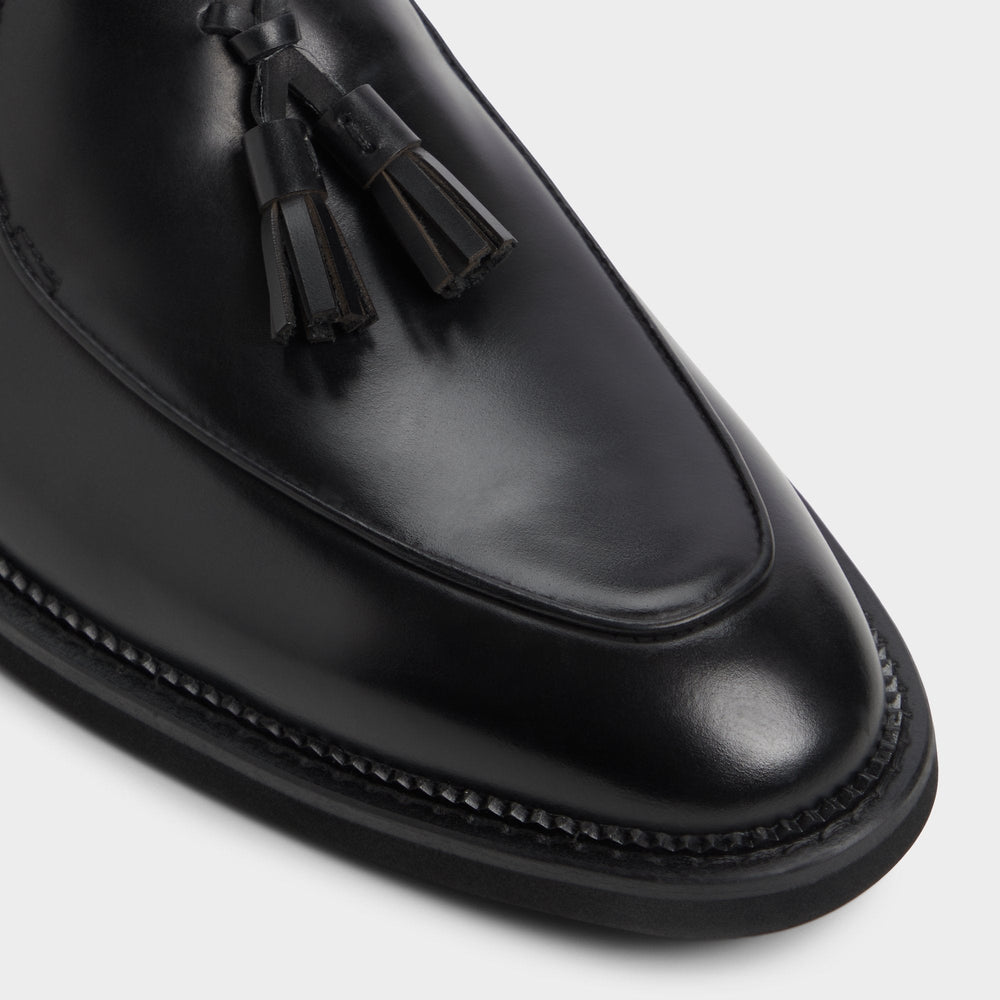 Portos Black Men's Dress Shoes - Loafer