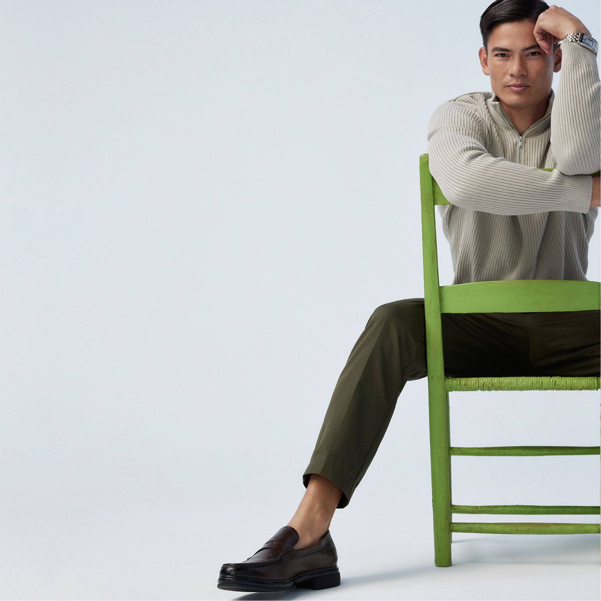 Tucker Other Brown Leather Smooth Men's Loafers & Slip-Ons - Loafer