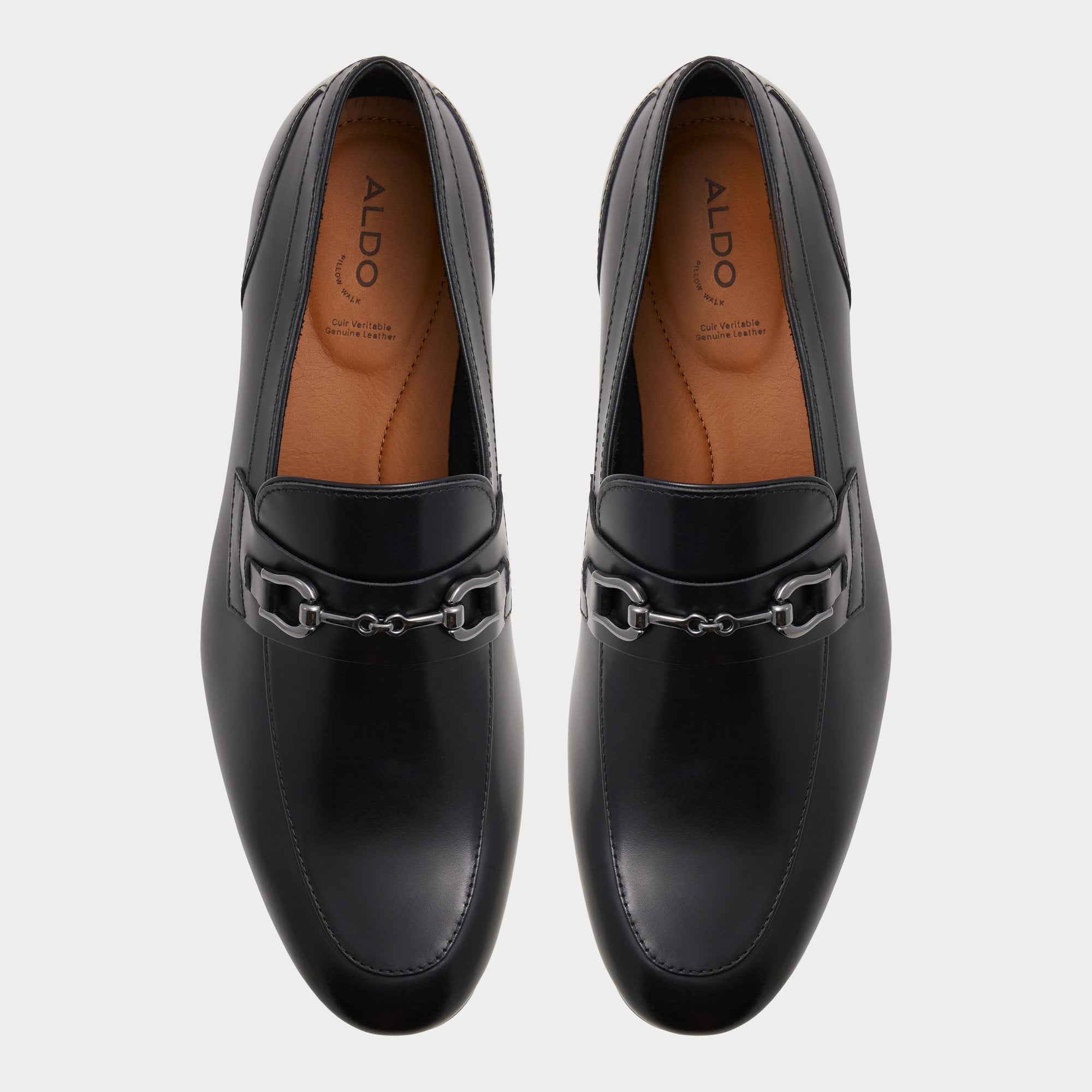 Marinho Open Black Leather Smooth Men's Dress Shoes - Loafer