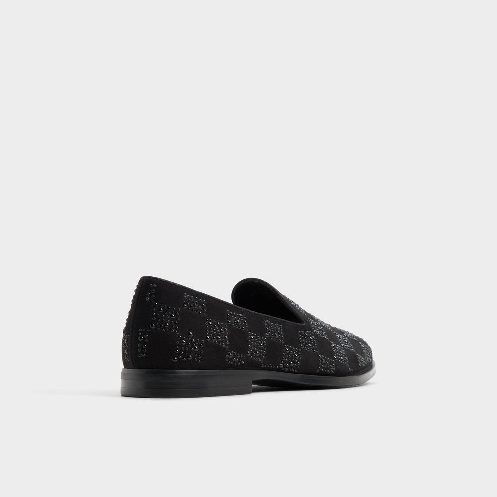 Casino Other Black Synthetic Textured Men's Dress Shoes - Loafer