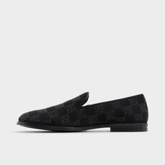 Casino Other Black Synthetic Textured Men's Dress Shoes - Loafer