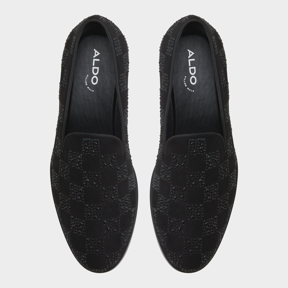 Casino Other Black Synthetic Textured Men's Dress Shoes - Loafer