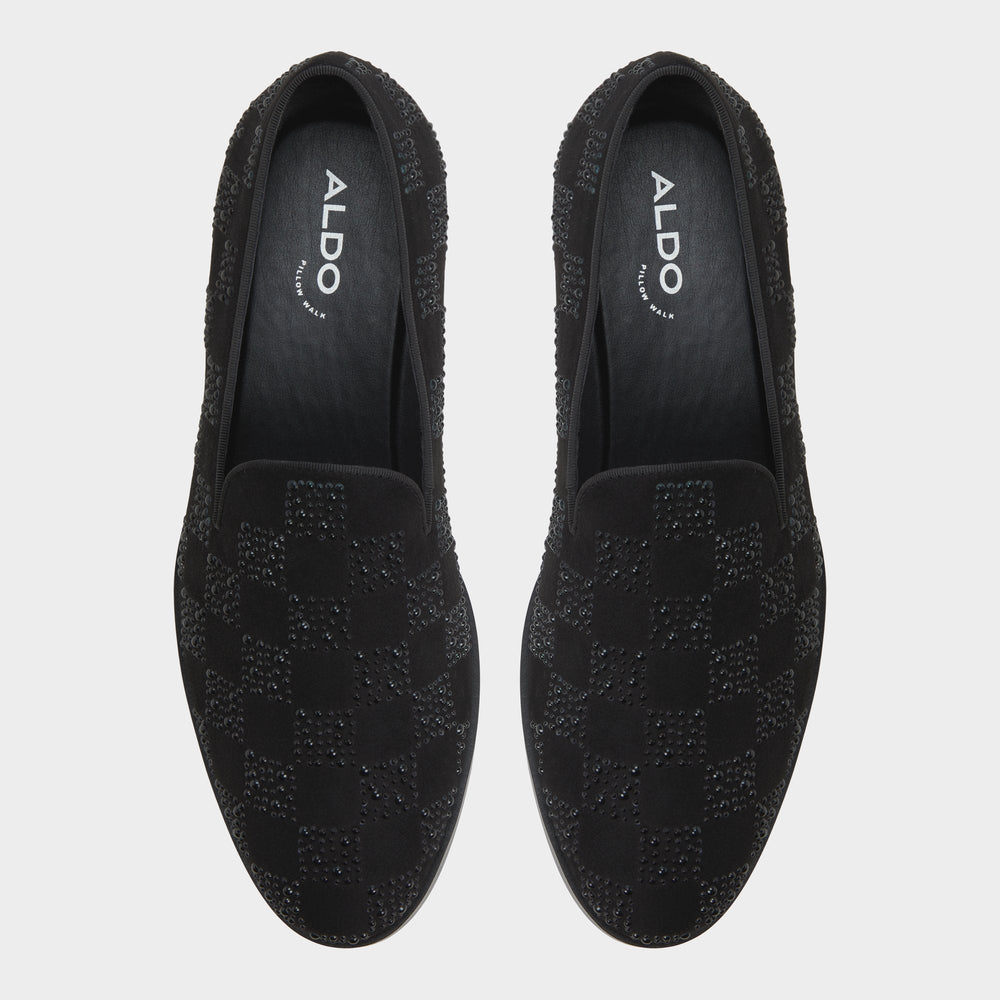 Casino Other Black Synthetic Textured Men's Dress Shoes - Loafer